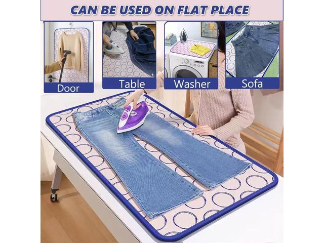 Portable Ironing Mat for Table Top Iron Pad for Countertop Thick Ironing Blanket Over The Door Steamer Pad Washer Dryer Heat Resistant Mat Travel...