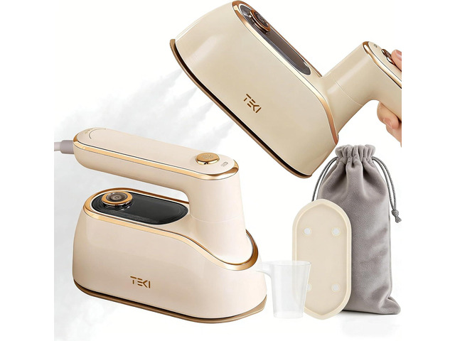 Travel Steamer for Clothes Portable Rotary Garment Iron 1200W Small Travel Steam Iron for Home, Dorm, College, 150ml Water Tank, Foldable Wrinkle...