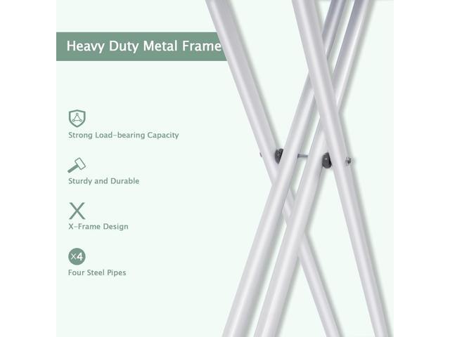 SheeChung Ironing Board 13'x43',Foldable Ironing Boards with Iron Rest,Compact Ironing Board for Small Space,Heat Resistant Cover,7 Adjustable...