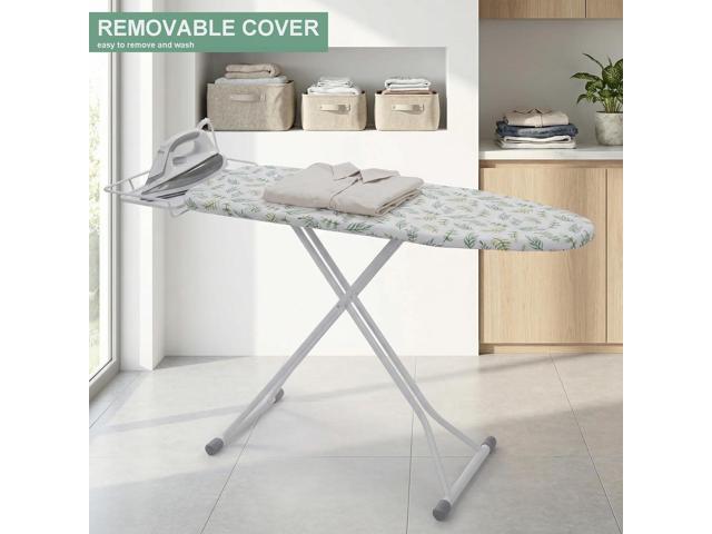 SheeChung Ironing Board 13'x43',Foldable Ironing Boards with Iron Rest,Compact Ironing Board for Small Space,Heat Resistant Cover,7 Adjustable...