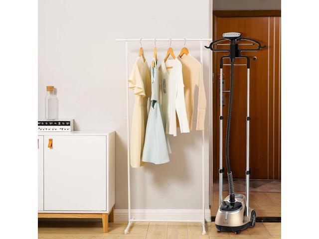 SALAV Limited Edition Professional Series Dual Bar Garment Steamer with Foot Pedals, Stainless Steel Steam Plate, Retractable Power Cord, 1.8L...