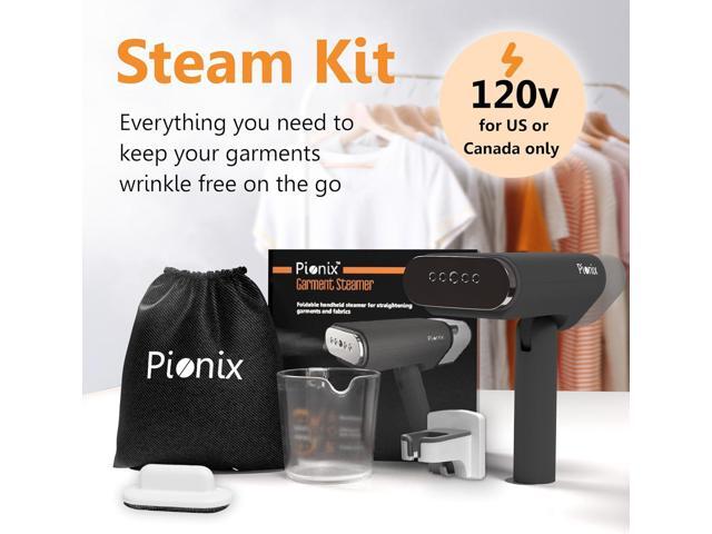 Pionix Handheld Garment Steamer - Foldable Handheld Steamer Clothes, 2-in-1 Horizontal & Vertical Fabric Steamer, Portable Hand Held Steamers for...
