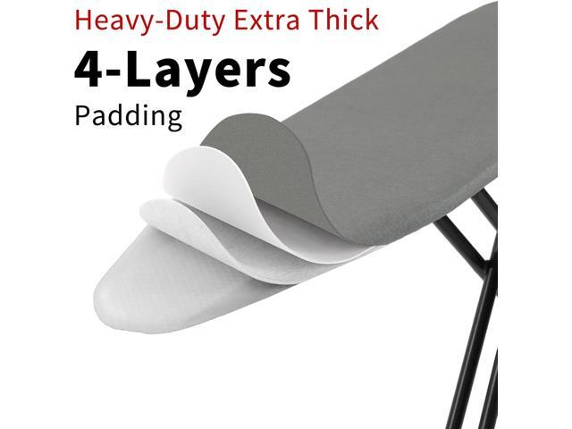 Ironing Board 43' X 13', Metal Construction Iron Board with Extra Thick Heavy Duty Padded Cover, Stable Structure, Height Adjustable, Anti-Skid...
