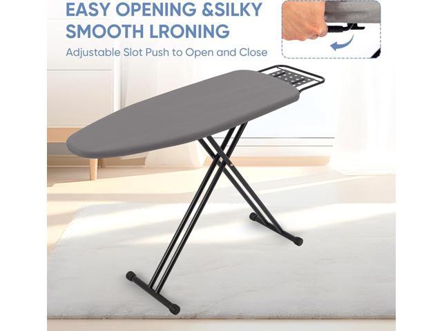 Jakeefud Full Size Ironing Board 47' X 15' with Heat Resistant Cover and Thicken Felt Pad, Safety Iron Rest, Anti-Skid Feet, Height Adjustable,...