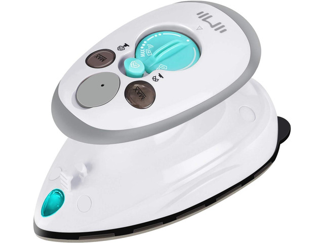 IIMII Mini Travel Steam Iron, Dual Voltage 420W Power, Fast Heat Up, Powerful Steam, Non-Stick Soleplate and Compact Design, Best Travel Quilting...