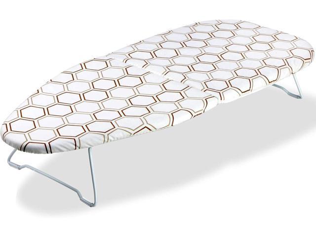 SheeChung Small Tabletop Ironing Board 30' Lx12W Heavy Duty Ironing Board with Mesh Metal Base 100% Cotton Cover,Hook for Hanging,Portable Folding.