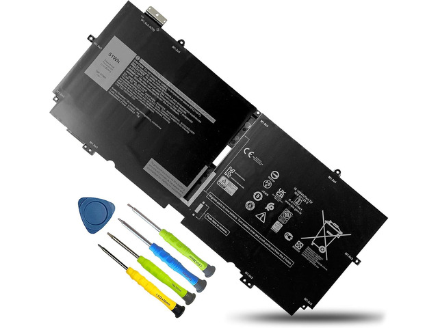 51Wh 52TWH Laptop Battery Replacement for Dell XPS 13 7390 2-in-1 Series Notebook P103G P103G001 P103G002 MM6M8 0MM6M8 XX3T7 0XX3T7 7.6V 4Cell