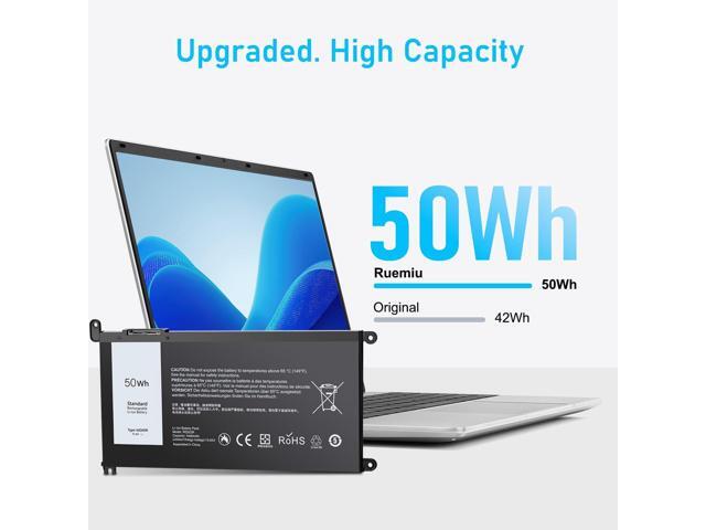 Upgraded 50Wh WDX0R Laptop Battery Replacement for Dell Inspiron 13 15 5000 7000 Series 5570 5378 5567 5379 7375 7378 5579 7579 5568 7586 5575...