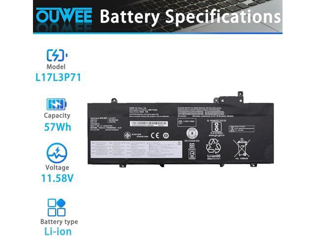 L17L3P71 L17M3P71 Laptop Battery Compatible with Lenovo ThinkPad T480S Series Notebook 01AV478 SB10K97620 01AV479 SB10K97621 L17M3P72 01AV480...