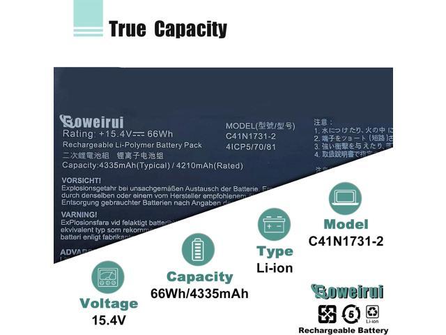 C41N1731-2 Laptop Battery Compatible with Asus ROG Strix G17 G712 G712LU,G712LV G712LW G712LWS,G512LU G512LV G512LW G512LWS,G531GU G531GV...