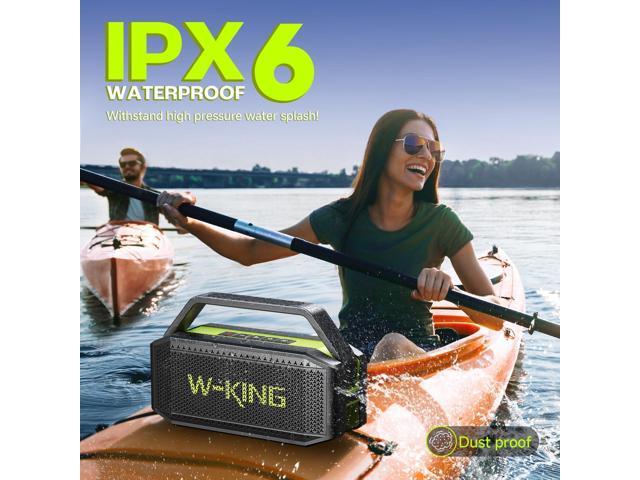 Portable Bluetooth Speaker 100W(Peak) Loud with Deep Bass, W-KING IPX6 Waterproof Speakers Bluetooth Wireless, 60W Ex-large Passive...