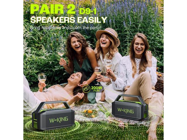W-KING Portable Loud Bluetooth Speaker Wireless, 100W Max IPX6 Waterproof Outdoor Speaker Subwoofer, 60W Exlarge Passive Radiator- All-Round Rich...