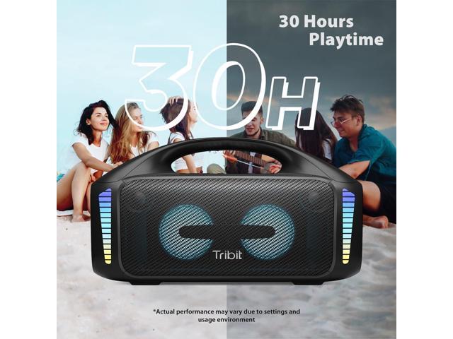 Tribit StormBox Blast Portable Bluetooth Speaker, (140W Peak) 90W Loud Stereo Sound with 30H Playtime, IPX7 Waterproof, LED Light, Wireless, XBass,...