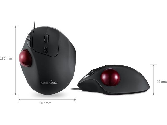 Perixx Perimice-517 Wired Trackball USB Mouse, 7 Button Design, Build-in 1.34 Inch Trackball with Pointing Feature