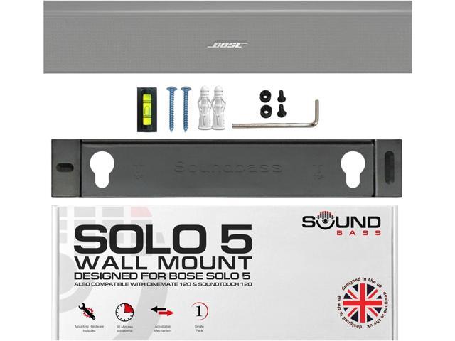 Sound Bass Solo 5 Wall Mount Bracket for Bose Solo 5 Sound Bar, Complete Kit with All Mounting Hardware, Compatible with Series II Soundbar,.