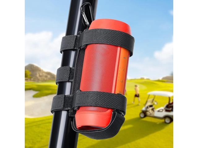 GOFORWILD Portable Speaker Mount, Waterproof Speaker Strap for Bluetooth Wireless Speakers, Compatible with Golf Cart Railing/Bike/Moto/Boat/ATV,Black