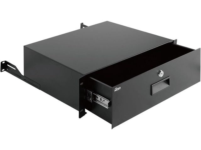 Tecmojo 3U Rack Drawer,Rack Mount Drawer for 19in Network Equipment/Server/AV Rack or Cabinet Enclosure,Sliding and Lockable Server Rack Drawer -...