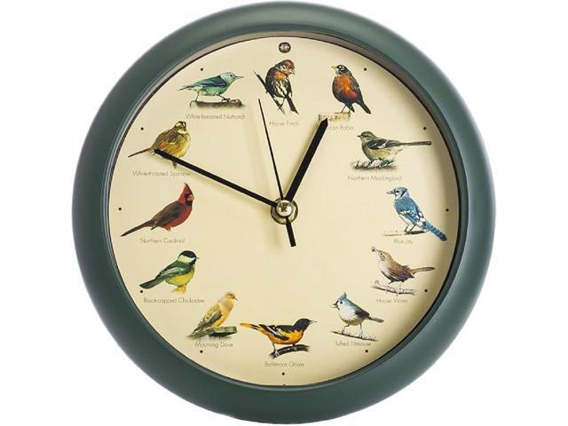 Mark Feldstein, The Original Singing Bird Clock, 8 Inch, Green
