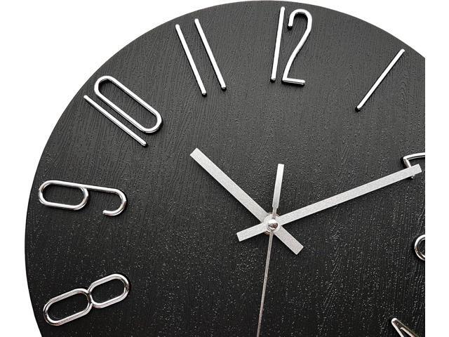 AIRUIFU Wall Clock 12 Inch Silent Non-Ticking Modern Clocks Battery Operated - Analog Small Classic for Office, Home, Bathroom, Kitchen, Bedroom,...