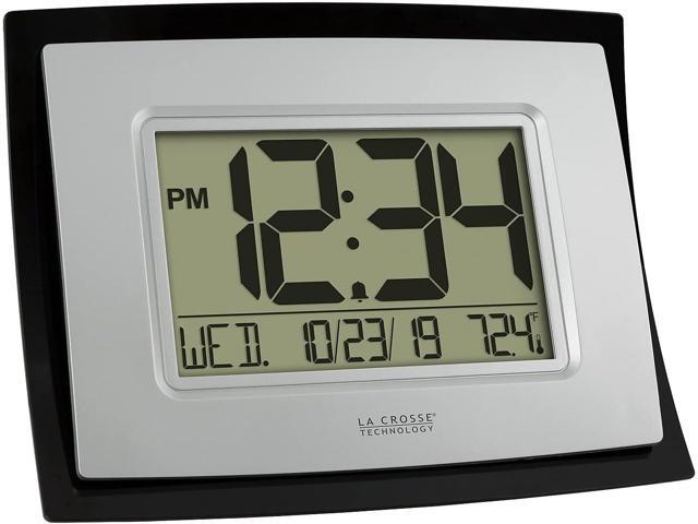 La Crosse Technology Wall/Table Clock, 6.85-inch H x 8.66-inch W x 0.95-inch D (WT-8002U) (WT-8002U-INT)
