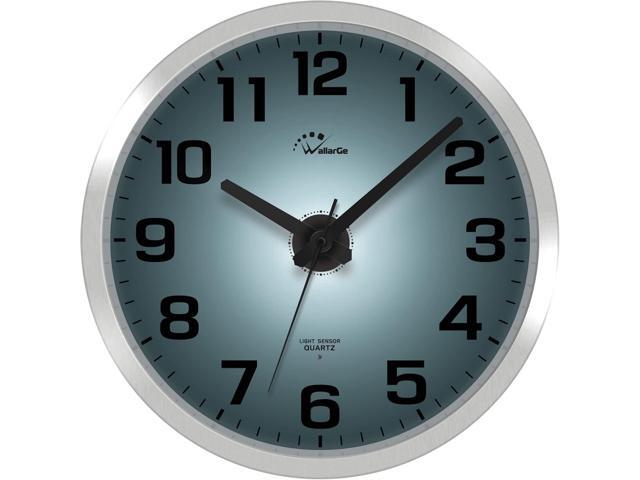 WallarGe Night Light Wall Clock for Bedroom - Silent Lighted up Wall Clock Glow in The Dark, Battery Operated Wall Clocks for Living Room/Kitchen,.
