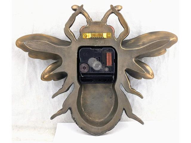 Veronese Design 10 1/4' Steampunk Bee Clock Cold Cast Resin Antique Bronze Finish Wall Sculpture Room Decor