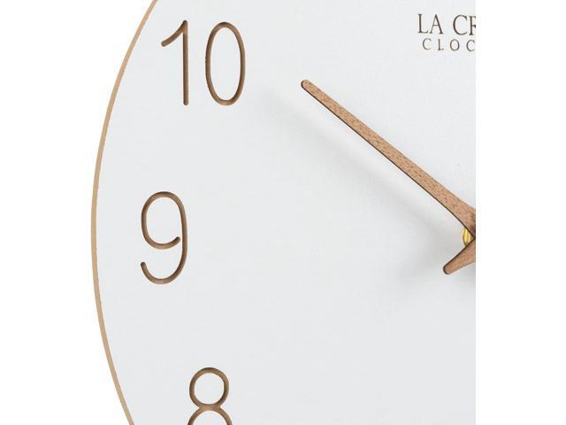 La Crosse Technology 12' Sierra Wood Quartz Analog Wall Clock - White - 404-3630B