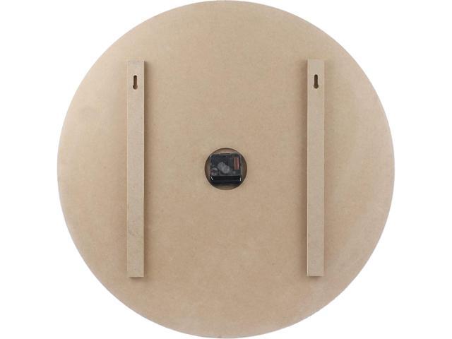 Stonebriar Vintage Farmhouse Wooden 23 Inch Round Battery Operated Hanging Wall Clock