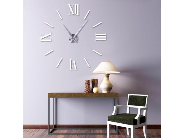 Lafocuse Silent 24 Inch DIY Wall Clock with Large Clock Hands and Motor Kit, DIY 12888 Clock Movement Mechanism Replacement with 12 Inch Long...