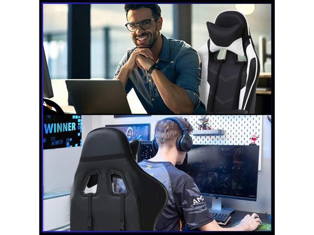 BestOffice Ergonomic Office, PC Gaming Desk Chair Executive PU Leather Computer Lumbar Support with Footrest Modern Task Rolling Swivel Chair for...