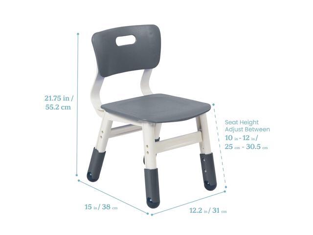 ECR4Kids Classroom Adjustable Chair, Flexible Seating, Grey, 2-Pack
