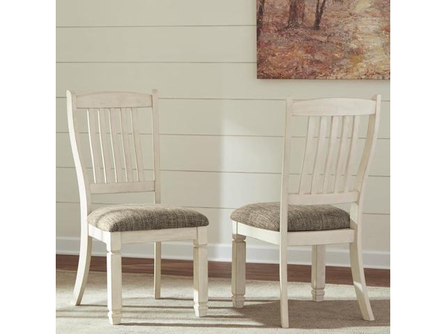 Signature Design by Ashley Bolanburg 20' Upholstered Dining Room Chair, Set of 2, Antique White