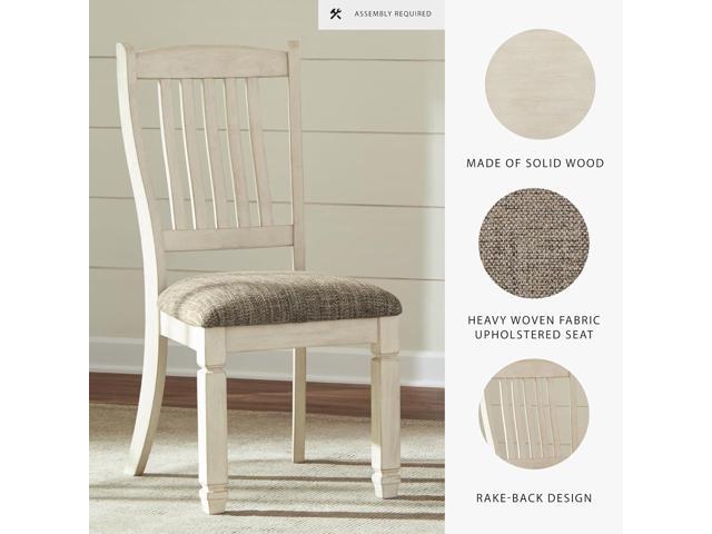 Signature Design by Ashley Bolanburg 20' Upholstered Dining Room Chair, Set of 2, Antique White