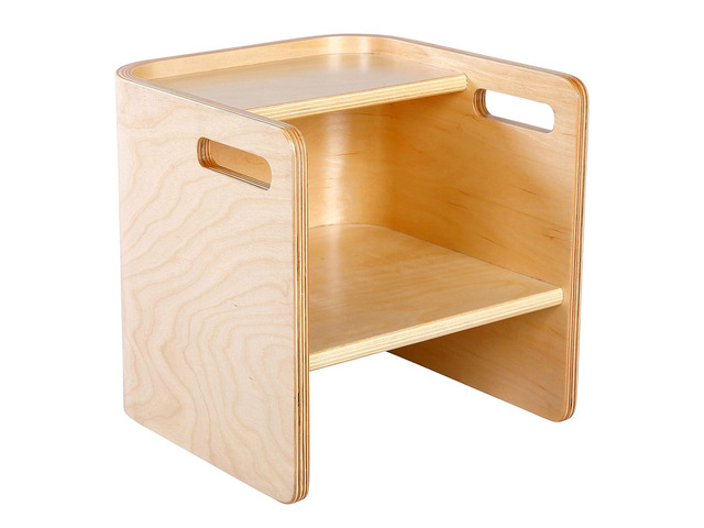 ECR4Kids Bentwood Multipurpose Cube Chair, Kids Furniture, Natural