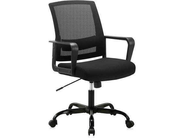CLATINA Office Chair, Mid Back Ergonomic Desk Chairs Rolling Mesh Computer Chair with Executive Lumbar Support and Height Adjustable Design for.