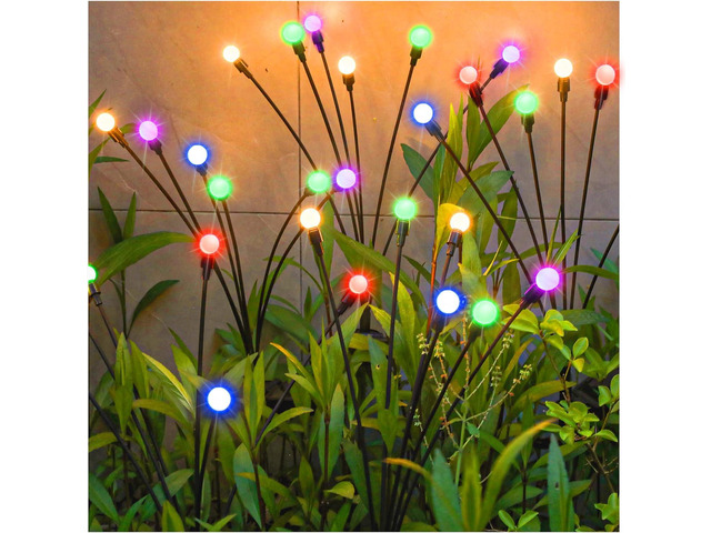 TONULAX Solar Garden Lights, Starburst Swaying Light - Swaying When Wind Blows, Solar Lights Outdoor Decorative, Color Changing RGB Light for Yard...