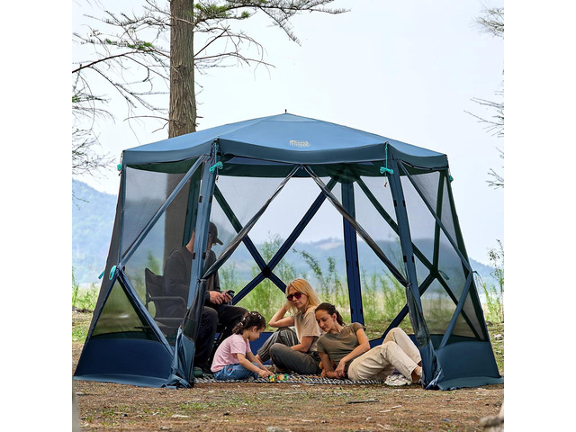 TIMBER RIDGE Easy Pop Up Gazebo Canopy Tent for Camping, 11.5 X 9.8 Ft