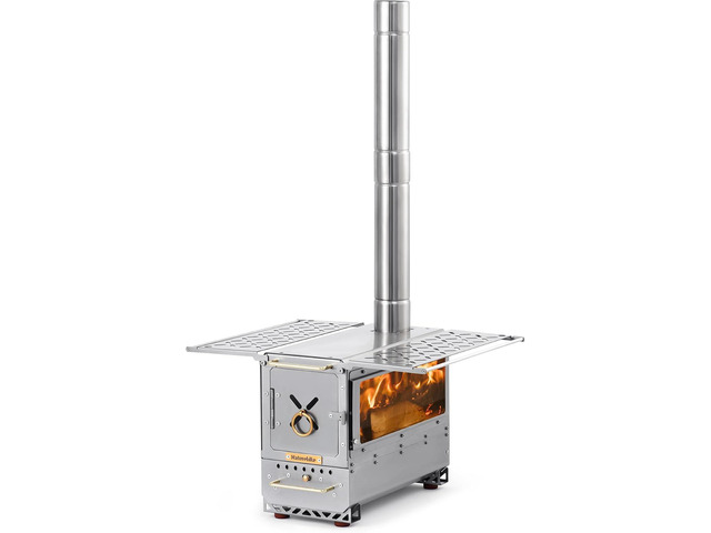 Naturehike Icefield Hot Tent Stove, Tabletop Camping Stove with 47.2' Chimney Pipes, Outdoor Tabletop Fire Pit