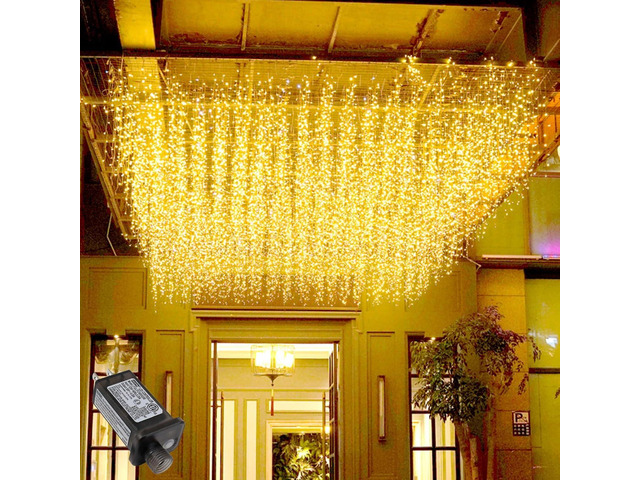 ZIMINGU Icicle Lights Outdoor, 32.8 FT 400 LED 8 Modes Christmas String Fairy Lights with 80 Drops, Twinkle Waterproof Connectable for Roof Balcony...