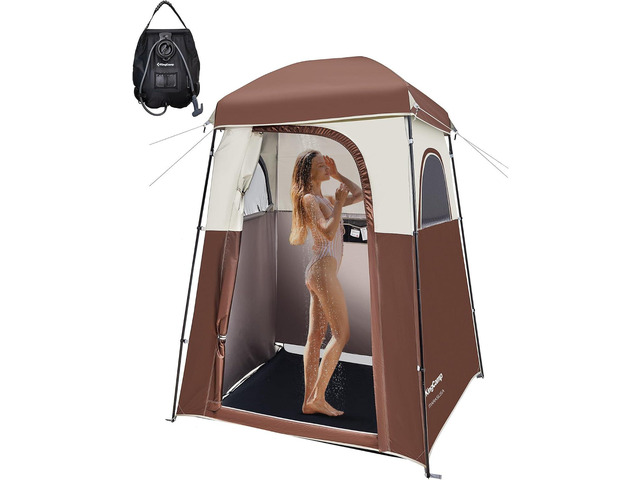 KingCamp Camping Shower Tent, Portable Outdoor Privacy Toilet & Changing Tent Windproof & Waterproof Easy Setup Shelter with Shower Bag for Camping...