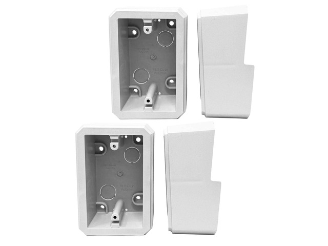 iMBAPrice IMBA-FS8141-2 FS Outlet Device Box, Non-Metallic Paintable Weatherproof Electrical Box for 1/2 Inch Lap Siding, 18.6 Cu. in., White,...