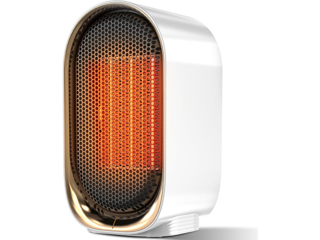 QQT 1000W Ceramic Heater,Safe 2 Modes,30dB,41-86°F for Bedroom Office