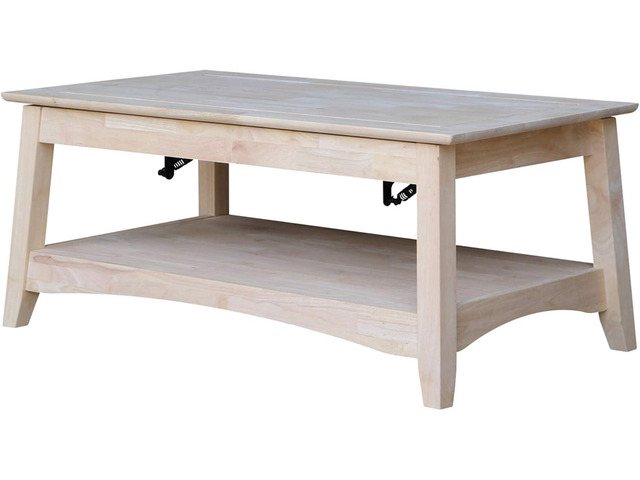 International Concepts Bombay Tall Coffee Table, Unfinished