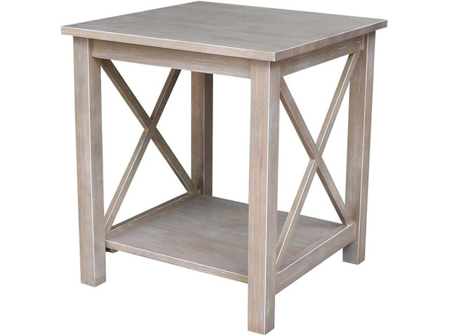 International Concepts Table, Washed Gray Taupe