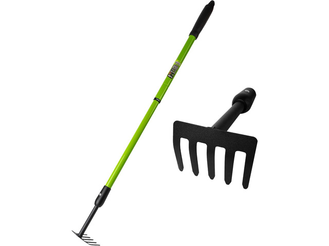 Small Garden Rake, 27-39' Telescopic Hand Cultivator