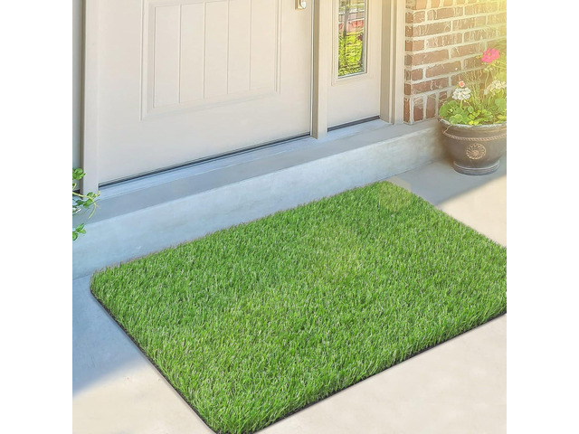 Artificial Grass Door Mat, Fake Grass Rug for Entrance, Dog, 24' x 36'