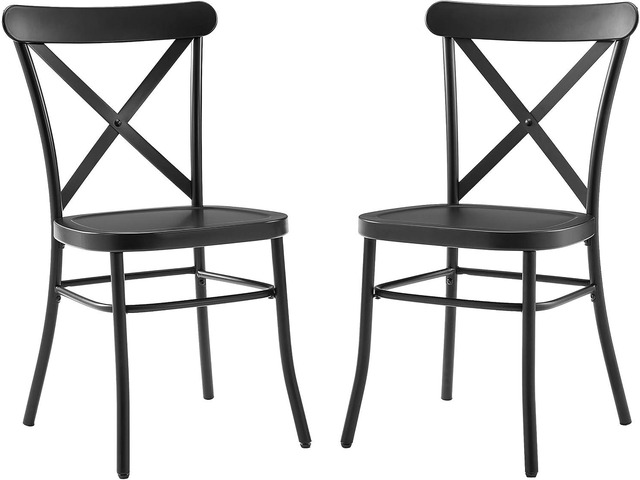 Crosley Furniture Camille X-Back Café Chairs, Set of 2