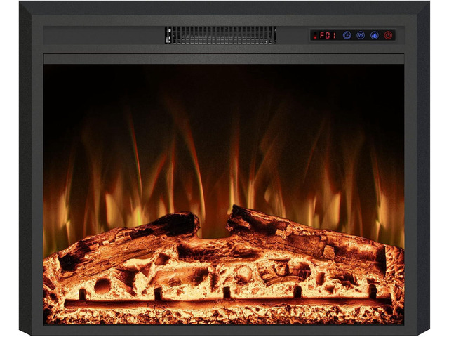 30' Width Electric Fireplace Inserts with Adjustable Flame Colors, Fireplace Heater with Touch Screen & Remote Control, Recessed in Wall,...