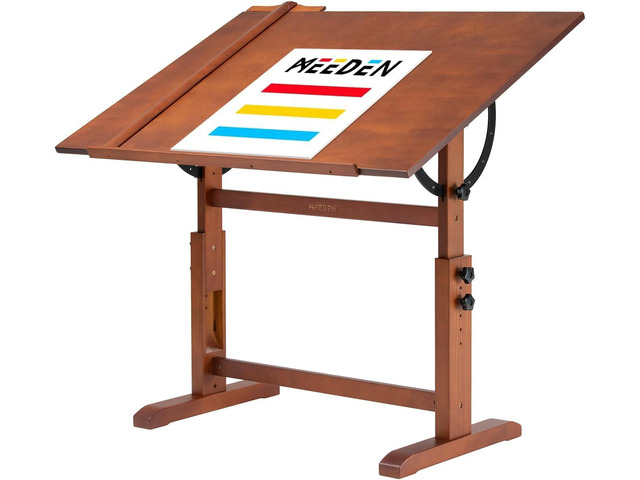 MEEDEN Extra-Large Wood Drafting Table: 42' x 30' Artist Drawing Table Desk