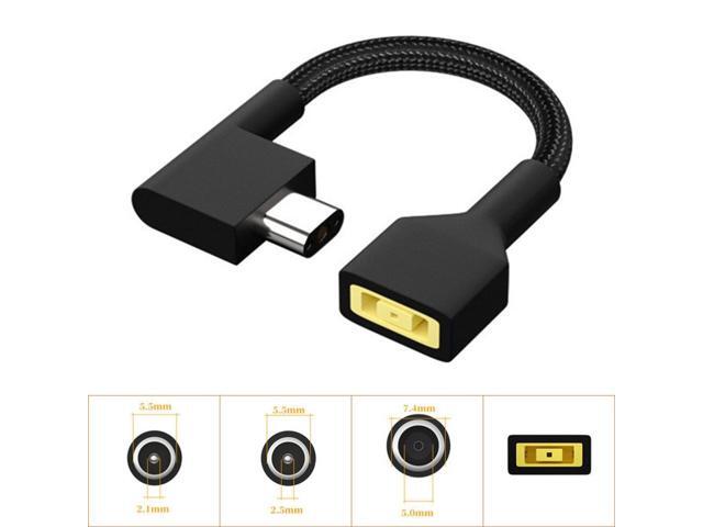 230W Game Notebook Converter Cable Dc 5.5*2.5 7.4*5.0 5.5*2.1 mm Female to 3pin Laptop Adapter for Razer Blade Pro 15 17(Square plug Female)